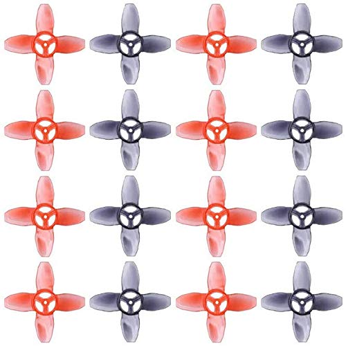 Cpolebev 16 StüCk für Avan Tinyhawk TH Turtlemode Propeller 40 Mm 4-Blatt 1,5 Mm Loch, für 0802 Motor Indoor FPV Racing Drone von Cpolebev