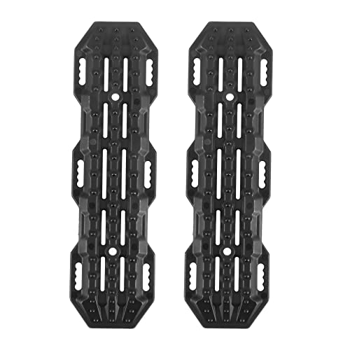 Cpolebev 2 StüCke Kunststoff Sand Leiter Recovery Rampen Bord für 1:10 RC Crawler Axial SCX10 CC01-4 D90 MST, Schwarz von Cpolebev