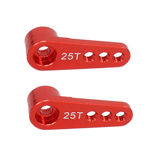 Cpolebev 2 Stuecke 25 T Lenk Servo Arm Kits Metall Teile Fuer 1/8 1/10 Rc Modell Auto/Boot Futaba Redcat Axial von Cpolebev