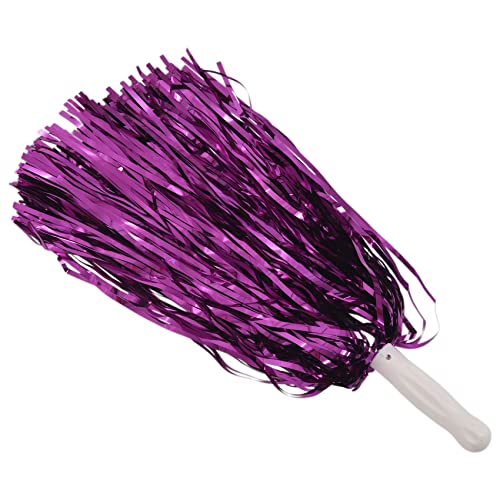 Cpolebev 24 StüCk Cheerleading Pom Poms Metallfolie Cheer Pom Poms mit Kunststoffgriff für Erwachsene Kinder Cheerleader Lila Cpolebev 24 StüCk Cheerleading Pom Poms Metallfolie Cheer Pom Poms mit Kunststoffgriff für Erwachsene Kinder Cheerleader Lila von Cpolebev