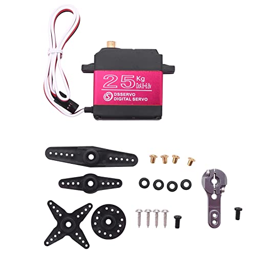 Cpolebev 25KG Digital Servo Voll Metall Getriebe Hohes Drehmoment Wasserdicht für RC Auto Crawler Robot 270 ° von Cpolebev