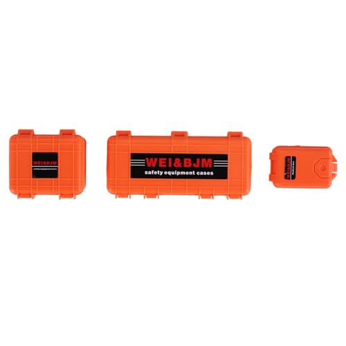 Cpolebev 3 StüCke Kunststoff Rc Auto Aufbewahrungs Box Dekoration Werkzeug für Trx4 Axial Scx10 90046 D90 1/10 Rc Crawler ZubehöR Orange von Cpolebev