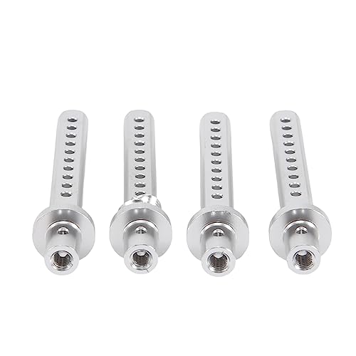 Cpolebev 4 StüCk Metall RC Auto HüLle Spalten KöRper BeiträGe Halterung für 1/10 Crawler Auto Axial SCX10 SCX10 II D90,Silber von Cpolebev