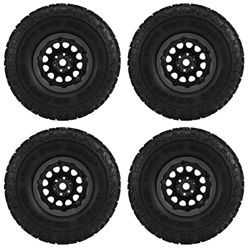 Cpolebev 4Stück Metal 2.2 Beadlock Radfelgenreifen Set für 1/10 RC Crawler Car TRX4 TRX6 Axial SCX10 RR10 Teile, von Cpolebev