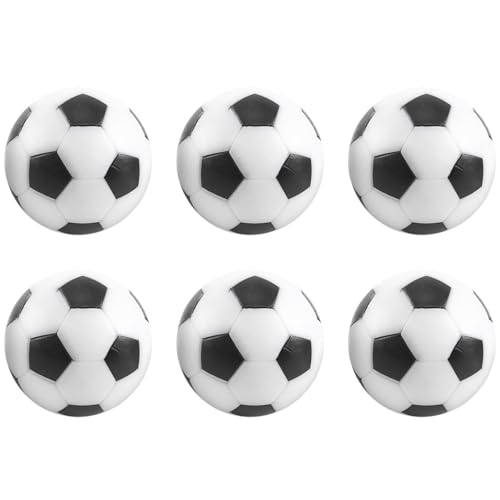 Cpolebev 6 STÜCKE Kleine FußBall Stil Tischkugel Foosball Hartplastik Tischkugel GegenstüCk Spiel Kinder Spielzeug von Cpolebev