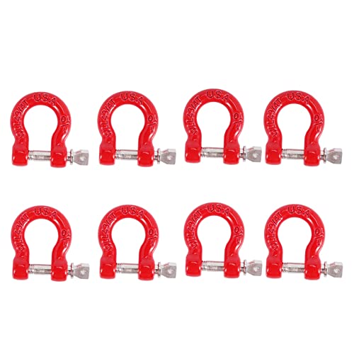 Cpolebev 8 StüCke Metall Vorne Hinten StoßStange AnhäNger Haken Schlepp SchäKel Rettungs Haken für 1/10 RC Rock Crawler Auto TRX4-4 SCX10 von Cpolebev