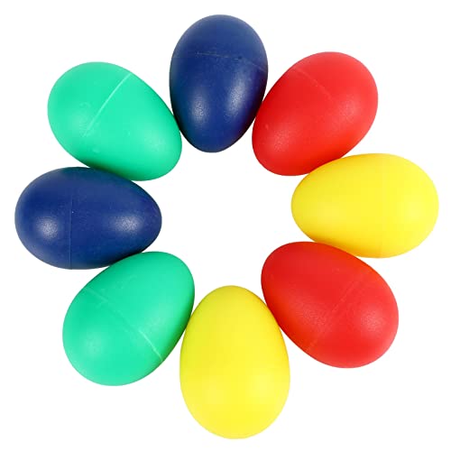 Cpolebev 8 StüCke Spielerische Kunststoff Percussion Musical Ei Maracas Egg Shakers Kinder Spielzeug-4 von Cpolebev