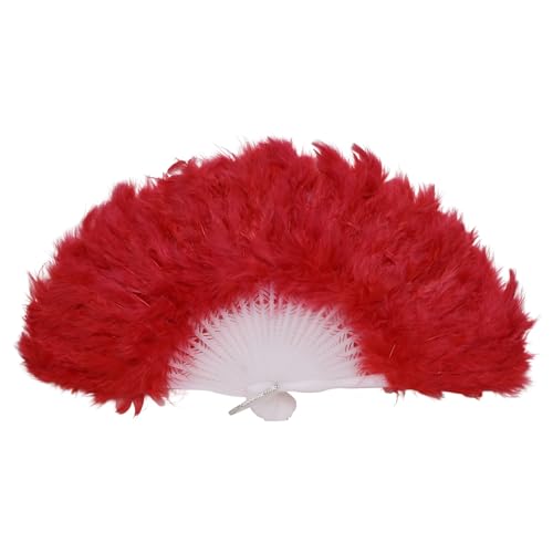 Cpolebev Damen Federfaecher 1922er Burlesque Kostuem Zubehoer - rot Cpolebev Damen Federfaecher 1922er Burlesque Kostuem Zubehoer - rot von Cpolebev