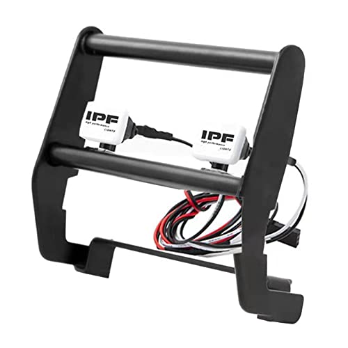 Cpolebev Front StoßStange Aus Rostfreiem Stahl mit LED Licht Anti-Kollision StoßStange für -4 TRX4 1/10 RC Auto Teile von Cpolebev