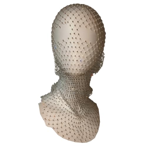 Cpolebev Juwelenbesetzte Strass-Netzmaske, Funkelnde Karnevals-Kopfbedeckung, Nachtclub-Accessoires für Frauen, von Cpolebev
