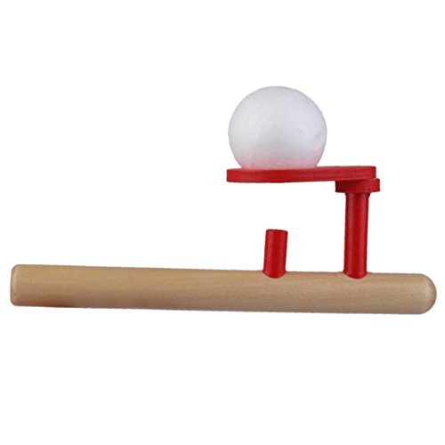 Cpolebev Klassische Holzspiele Schwimmende Blasrohr & Kugeln Blaest Spielzeug von Cpolebev