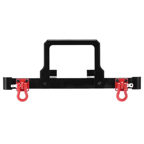Cpolebev Metall Front StoßStange mit Dem Abschlepphaken für MN D90 D91 D96 MN-90 MN99S 1/12 RC Auto Upgrade Teile ZubehöR,Schwarz von Cpolebev