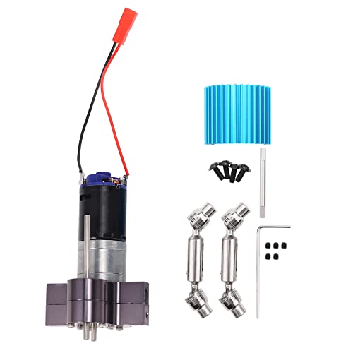 Cpolebev Metall Getriebe Getriebe 370 Motor mit Antriebs Welle Upgrade ZubehöR für C14 C24 B24 B36 MN D90 MN99S RC Auto, von Cpolebev