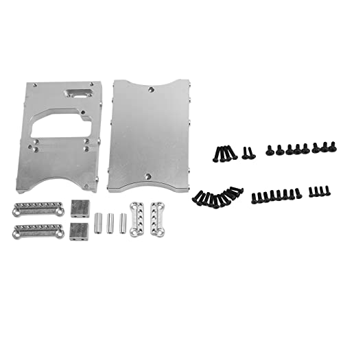 Cpolebev Metalllenk Servo Montierte Halterung TräGer für MN D90 D91 D96 D99 MN90 MN99S 1/12 RC Auto, Silber von Cpolebev