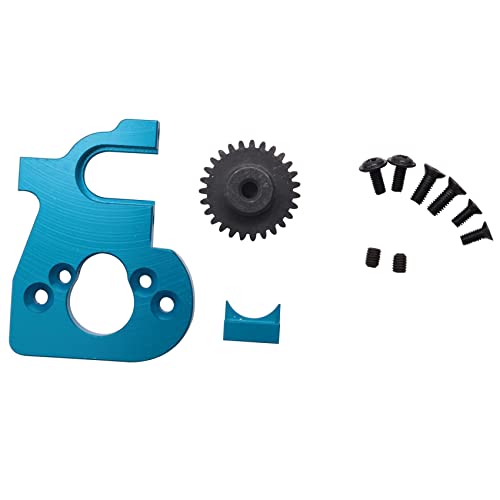Cpolebev RC Auto Motor Halterung Halter mit Motor Getriebe für 144001 124019 124018 RC Teile Upgrade ZubehöR, Blau von Cpolebev
