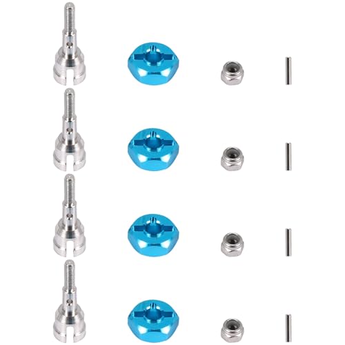 Cpolebev Rad UmrüSt Satz Achse & 12 Mm Sechskant Tauch Nabe Biegen Sie 1/10 auf StraßE für 1/18 A959 A969 A979 A959B A969-B Rc Auto Aktualisierung Teile von Cpolebev