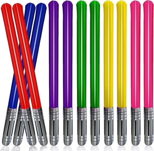 Cptoion 12 Stück Aufblasbare Lichtschwert, 6 Farben Aufblasbares Schwert, Lichtschwert Schwert Stick Ballons Spielzeug Set für Kinder Party Favors Cptoion 12 Stück Aufblasbare Lichtschwert, 6 Farben Aufblasbares Schwert, Lichtschwert Schwert Stick Ballons Spielzeug Set für Kinder Party Favors von Cptoion