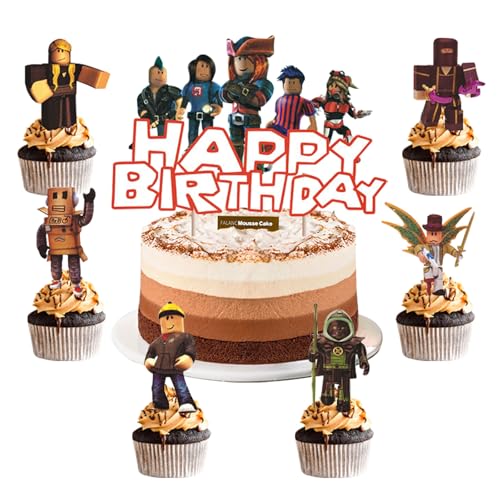 25pcs Roblo Tortendeko, Happy Birthday Deko, Cupcake Topper, Geburtstagsdeko für Kinder 25pcs Roblo Tortendeko, Happy Birthday Deko, Cupcake Topper, Geburtstagsdeko für Kinder von CraUf