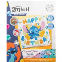 Craft Buddy CCK-32DNY813 - Crystal Art Card Kit, Disney, Stitch Birthday, Grußkarten-Set, Diamond Painting von Craft Buddy Ltd.