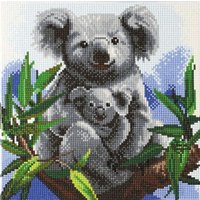 Crystal Art Leinwandbild Koalas 30x30 cm Crystal Art Leinwandbild Koalas 30x30 cm von Craft Buddy Ltd.