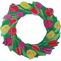 Craft Buddy CA-WR10 - Crystal Art Wreat Kit, Tulip, Tulpen-Kranz, 30 cm, Diamond Painting von Craft Buddy