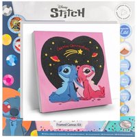 Craft Buddy CAKL-32DNY716M - Crystal Art Famed Canvas Kit, Disney, Stitch & Angel, Leinwandbild 30x30cm, Diamond Painting von Craft Buddy