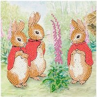 Craft Buddy CCK-PRBT03 - Crystal Art Cards, Die Flopsy-Hasen, 18x18 cm, Diamond Painting, Kunstkarte Craft Buddy CCK-PRBT03 - Crystal Art Cards, Die Flopsy-Hasen, 18x18 cm, Diamond Painting, Kunstkarte von Craft Buddy