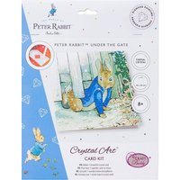 Craft Buddy CCK-PRBT06 - Crystal Art Cards, Peter Rabbit, Peter Hase unter dem Zaun, 18x18 cm, Diamond Painting, Kunstkarte von Craft Buddy