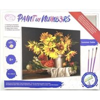 Craft Buddy PBN011 - Paint by Numbers, Summer Table, 40x50 cm von Craft Buddy