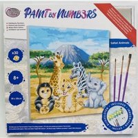 Craft Buddy PBN3030F - Paint by Numbers, Safari Animals, 30x30 cm Craft Buddy PBN3030F - Paint by Numbers, Safari Animals, 30x30 cm von Craft Buddy