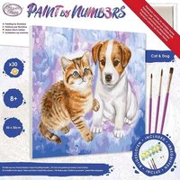 Craft Buddy PBN5050A - Paint by Numbers, Cat and Dog, 50x50 cm Craft Buddy PBN5050A - Paint by Numbers, Cat and Dog, 50x50 cm von Craft Buddy