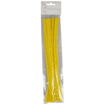 Craft Line Pfeifenreiniger Gelb 6mm 30cm - 25 Stück. von Craft Line