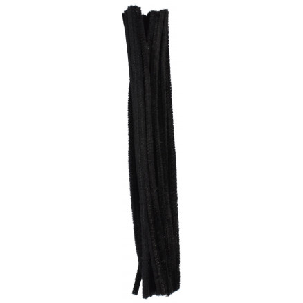 Craft Line Pfeifenreiniger Schwarz 6mm 30cm - 25 Stk von Craft Line