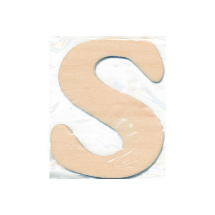 Holzbuchstabe S 10x0,4cm - 1 Stk von Craft Line