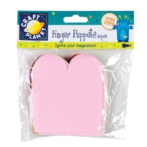 Craft Planet Felt Fingerpuppen Packung mit 10 verschiedenen Farben von Craft Planet