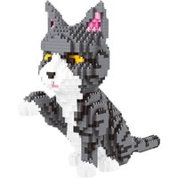 BALODY Grau-weiße Katze, DIY Bausatz aus Miniblocks, 1300 Klemmbausteine BALODY Grau-weiße Katze, DIY Bausatz aus Miniblocks, 1300 Klemmbausteine von CraftCentral