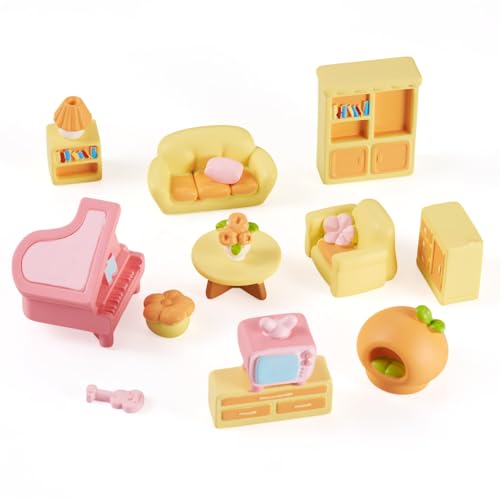 Craftdady Miniatur-Möbel-Set, Sofa, Tisch, Schrank, Pilz, Mikro-Landschaft, Puppenhaus, niedliche Figuren für Büro, Feengarten, Heimdekoration, Sammlerstück-Set, 15-teilig von Craftdady