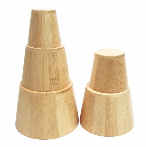 Craftplay Stapel- & Sortierbecher | Bambus | 5er Set von Craftplay