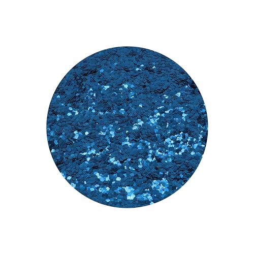 Quadratischer Glitzer, 200 g Beutel, 2 mm Quadrate, Glitzer-Kunst, Blau von Craftplay