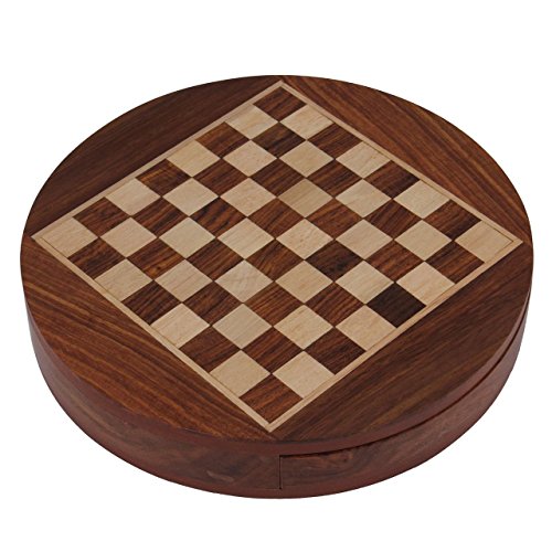 Weihnachten Geschenk/Christmas Special Crafts 'Man rund aus Holz Schach Spiel mit Durchmesser 22,9 cm von Crafts'man