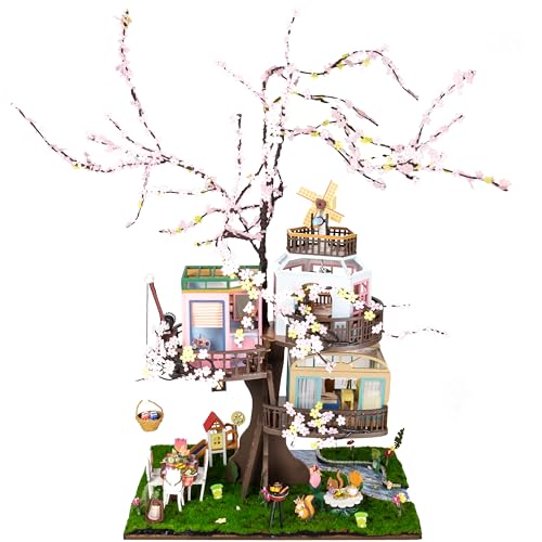 Crafts&Co Miniatur Haus Bausatz Groß - Zauberhaftes Baumhaus 'Kirschblüte Crafts&Co Miniatur Haus Bausatz Groß - Zauberhaftes Baumhaus 'Kirschblüte von Crafts&Co