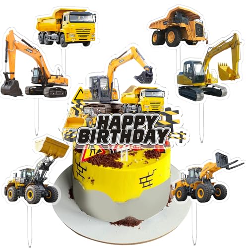 Baufahrzeug Cupcake Topper, Bagger Kuchendeko, Bagger Cake Topper, Bagger Geburtstag Deko Kuchen, Cake Topper Geburtstag Bagger, LKW Bagger Kuchen Dekorationen für Jungen Kinder Baufahrzeug Cupcake Topper, Bagger Kuchendeko, Bagger Cake Topper, Bagger Geburtstag Deko Kuchen, Cake Topper Geburtstag Bagger, LKW Bagger Kuchen Dekorationen für Jungen Kinder von Craggyer