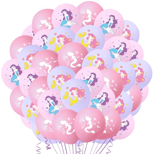 Meerjungfrauen Geburtstag Deko,42 Pcs Meerjungfrau Luftballons Set,Mermaid Kindergeburtstag Party Dekoration,Mädchen Ozean Thema Geburtstagdeko Ballons von Craggyer