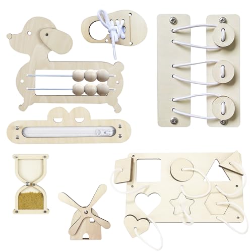 7 Stück Montessori Spielzeug Busy Board Zubehör, Hölzernes Montessori Beschäftigungsbrett Früherziehung Spielzeug Motorikspielzeug Montessori Busy Board DIY Zubehör für 1-6 Jungen Mädchen 7 Stück Montessori Spielzeug Busy Board Zubehör, Hölzernes Montessori Beschäftigungsbrett Früherziehung Spielzeug Motorikspielzeug Montessori Busy Board DIY Zubehör für 1-6 Jungen Mädchen von Cragmut