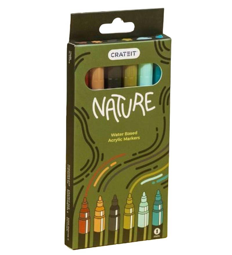 Crateit Filzstifte - 1mm - 6 st. - Nature - Crateit - One Size - Filzstifte Crateit Filzstifte - 1mm - 6 st. - Nature - Crateit - One Size - Filzstifte von Crateit
