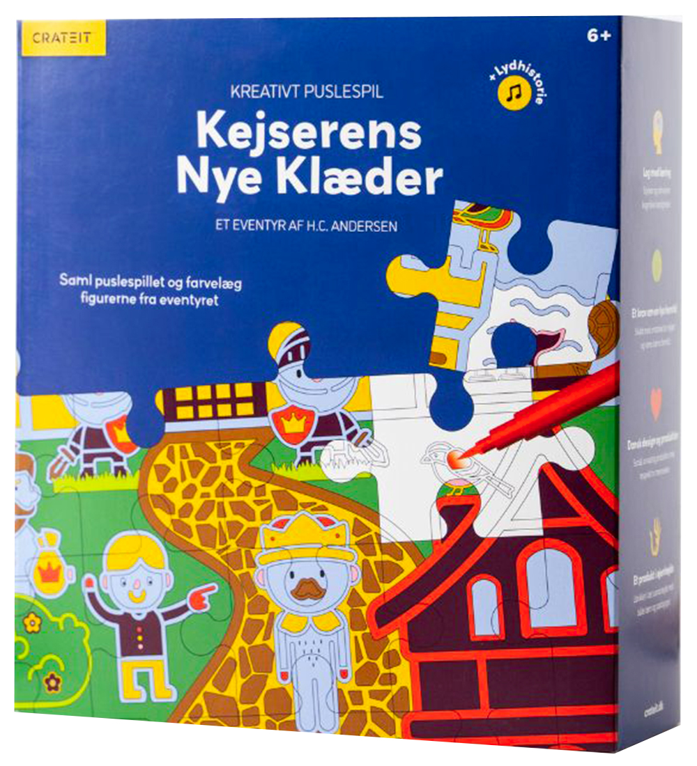 Crateit Puzzlespiel - Holz - Des Kaisers neue Kleider - 36 Teile - Crateit - One Size - Puzzlespiele von Crateit