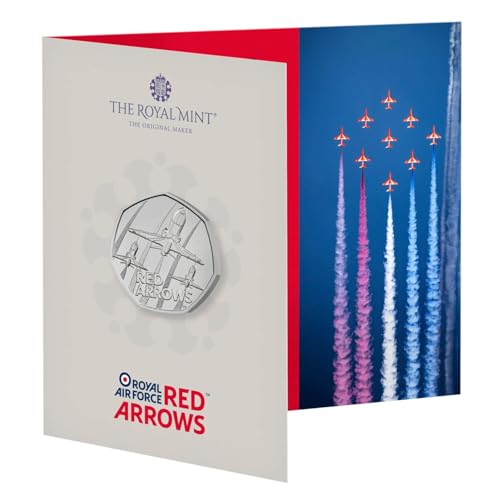 CrawleyCoins 2025 Red Arrows Hawk T1 Aircraft 50p brillante unzirkulierte Münze in versiegelter Verpackung CrawleyCoins 2025 Red Arrows Hawk T1 Aircraft 50p brillante unzirkulierte Münze in versiegelter Verpackung von CrawleyCoins