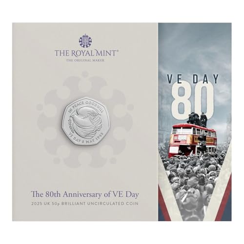 CrawleyCoins 2025 VE Day 80th Anniversary Brilliant Uncirculated Coin in Royal Mint Sealed Pack CrawleyCoins 2025 VE Day 80th Anniversary Brilliant Uncirculated Coin in Royal Mint Sealed Pack von CrawleyCoins