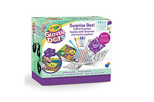 Crayola Glitter dots, box mit uberraschungen, zum gestalten und dekorieren mit glitter, kreative aktivität und geschenkidee, 04-1088 von CRAYOLA