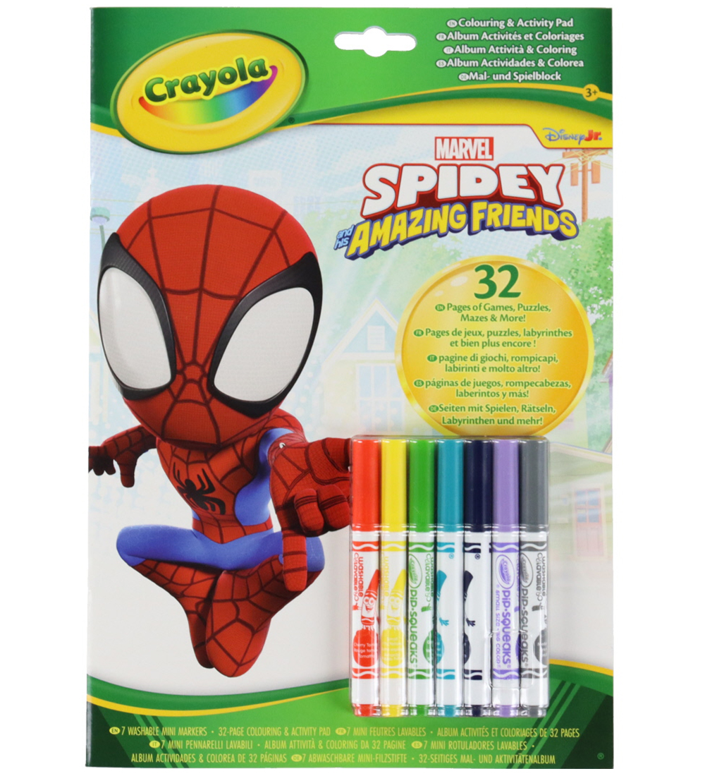 Crayola Aktivitätsbuch m. Filzstifte - 32 Seiten - Spidey - Crayola - One Size - Aktivitätsbücher von Crayola